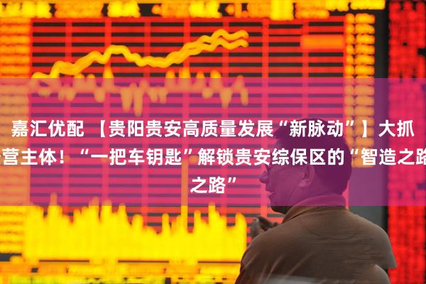 嘉汇优配 【贵阳贵安高质量发展“新脉动”】大抓经营主体！“一把车钥匙”解锁贵安综保区的“智造之路”